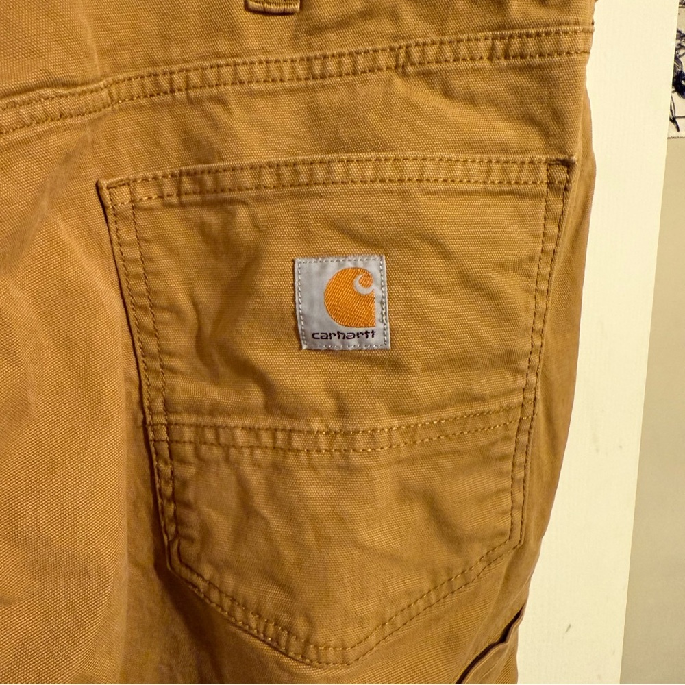 Carhartt Men's Brown Relaxed Fit Straight Leg Fray Hem Jeans Work Outdoor 42x30 - Picture 9 of 9